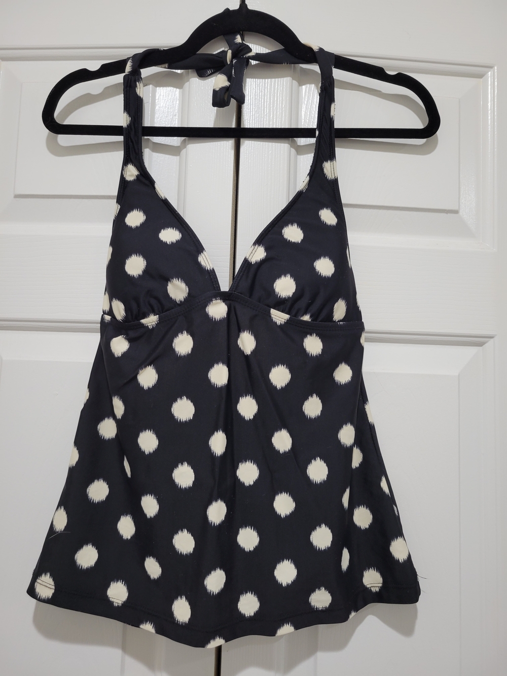 Target Black and White Polka Dot Halter Tankini Top - Picture 2 of 5